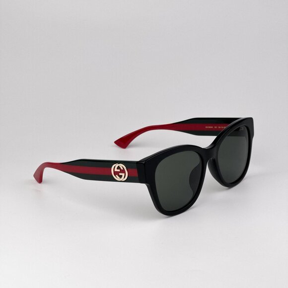 Gucci Women’s Sunglasses – Black/Green Butterfly Frame Grey Lenses GG1866SK 001 main image 6